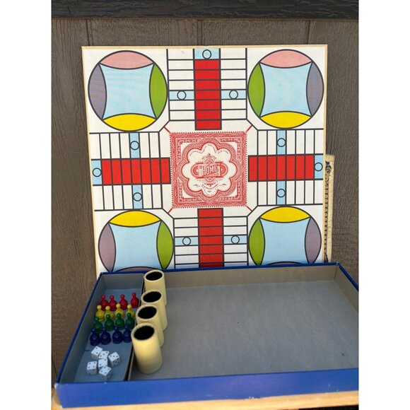 Vintage 1959 Parcheesi Board Game Gold Seal Edition Backgammon Game Of India - Picture 12 of 14